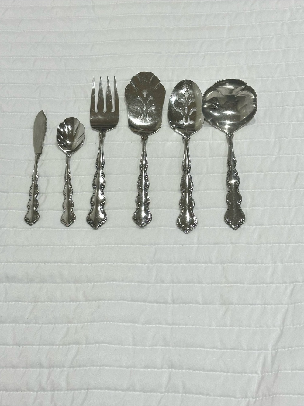 Vintage Oneida Mozart stainless serving pieces